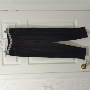 Black velvet sweatpants